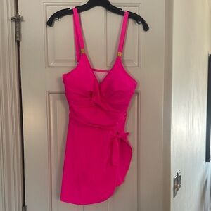 Vibrant Pink Swim Dress size large